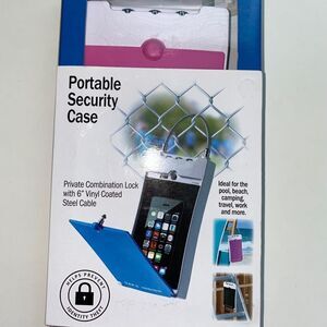 Safe Inside Portable Security Case With Combination Lock pink